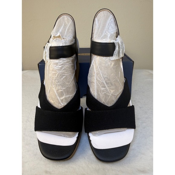 Dr. Scholl's Mariah Sandals Women's 7.5M Black Cross Strap‎ Block Heel Comfort - Picture 3 of 5